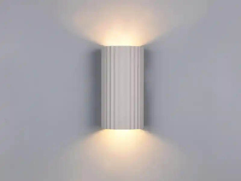 Kostenloser Versand meineWunschleuchte LED Wandleuchte mit Up and Down Lichteffekt, Metall Hellgrau, Höhe 18cm