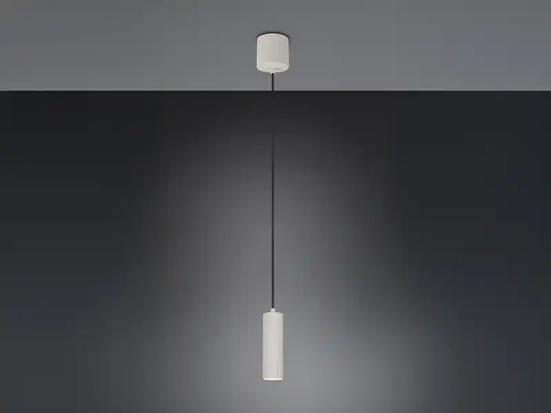 Mega-Angebot meineWunschleuchte Kleine LED Pendelleuchte einflammig aus Metall Hellgrau Ø 5,5cm
