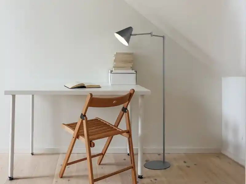 meineWunschleuchte Kleine LED Stehleuchte mit Schwenkarm aus Metall Anthrazit, Höhe 126,5cm Sichere Zahlung