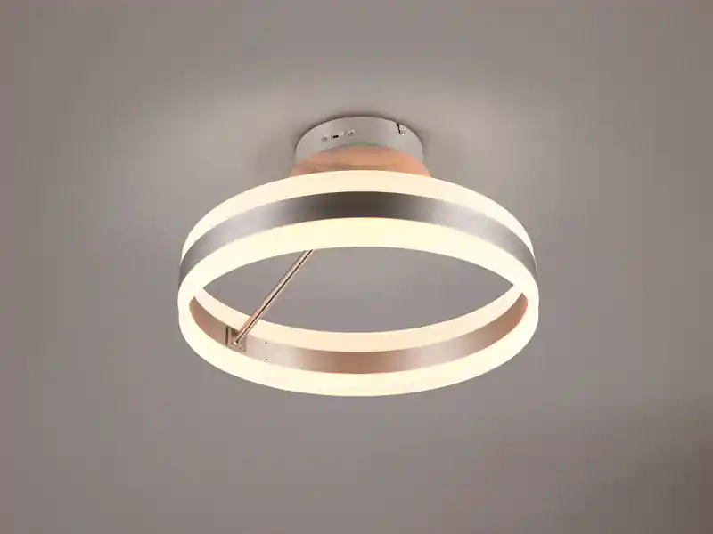 Direkt Vom Hersteller Trio Leuchten LED Deckenleuchte DIOS dimmbar, Lichttemperatur einstellbar, Silber Ø 40cm