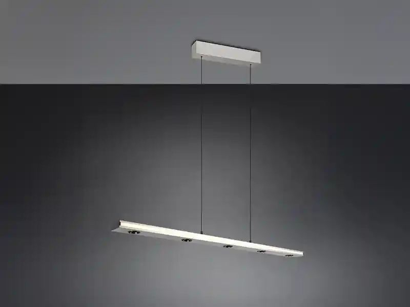Trio Leuchten LED Pendelleuchte GRAHAM dimmbar & stufenlos höhenverstellbar, Silber, B: 109cm Top-Preis