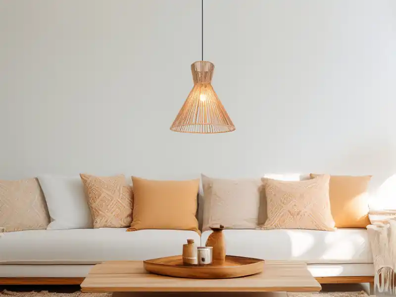 Preisknaller RL LIVE YOUR LIGHT Pendelleuchte ROSALIE mit Lampenschirm aus braunem Papiergarn, Ø 35cm