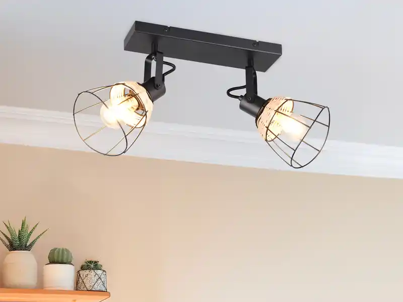 Jetzt Kaufen RL LIVE YOUR LIGHT Deckenstrahler JEROME 2-flammig, Gitter & Rattan Schirme, Breite 36cm
