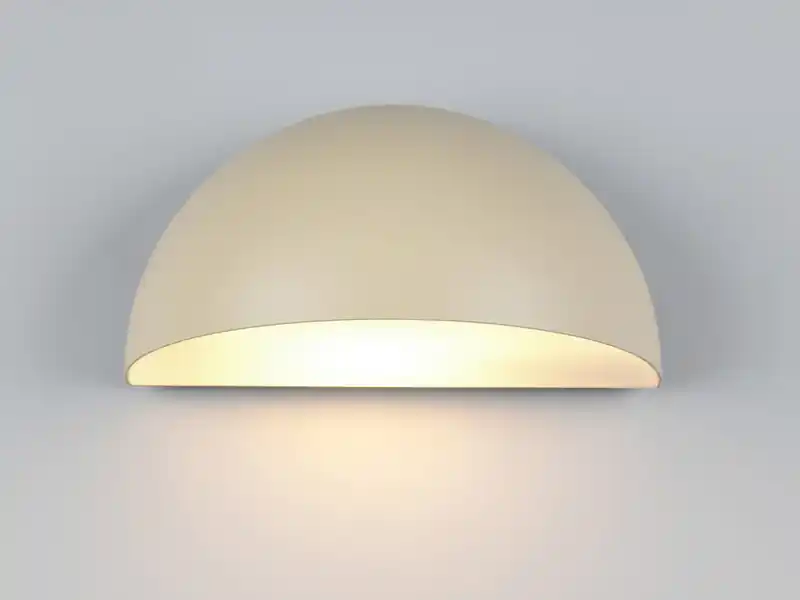 meineWunschleuchte Halbrunde LED Downlight Außenwandleuchte Beige, Breite 27cm Angebot