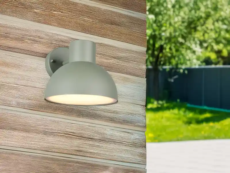 Geprüft meineWunschleuchte LED Downlight Außenwandleuchte Retro Style Grün, Ø 20cm