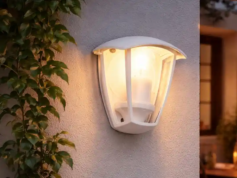 Direktkauf Trio Leuchten Außenwandleuchte VENTA Halbschale im Landhausstil Weiß, Höhe 20cm