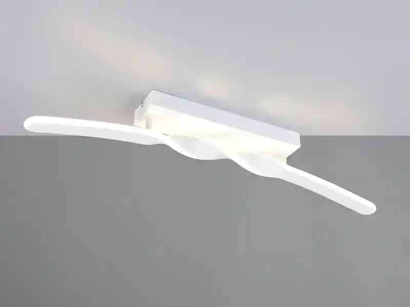 RL LIVE YOUR LIGHT Große LED Deckenleuchte GINKO Metall Weiß, Wandleuchte Breite 79cm Billig