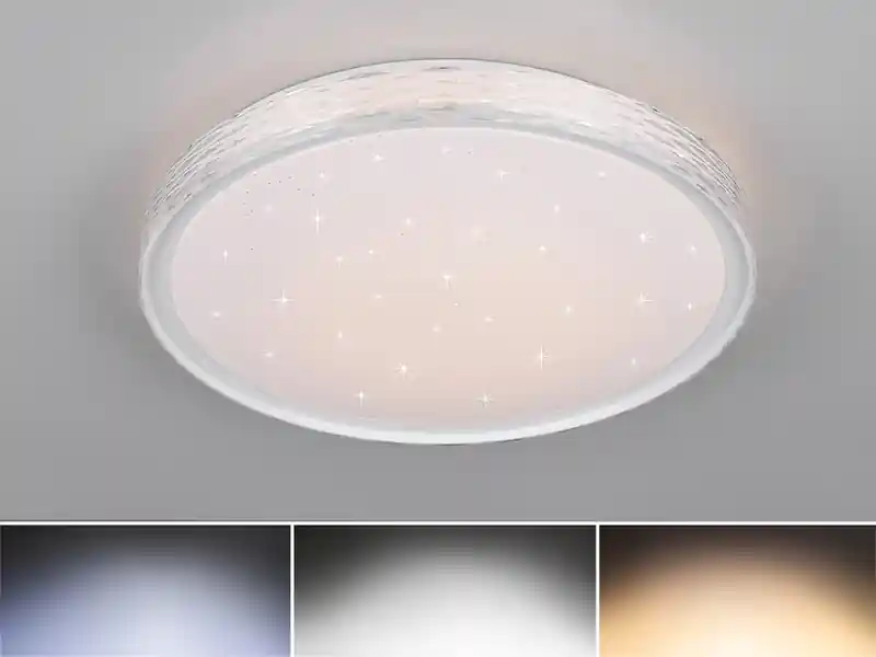Neue Ware RL LIVE YOUR LIGHT LED Deckenleuchte VARDA mit Fernbedienung Metall Weiß, Ø 39cm