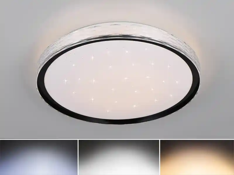 Schnäppchen RL LIVE YOUR LIGHT LED Deckenleuchte VARDA mit Fernbedienung Metall Schwarz, Ø 39cm