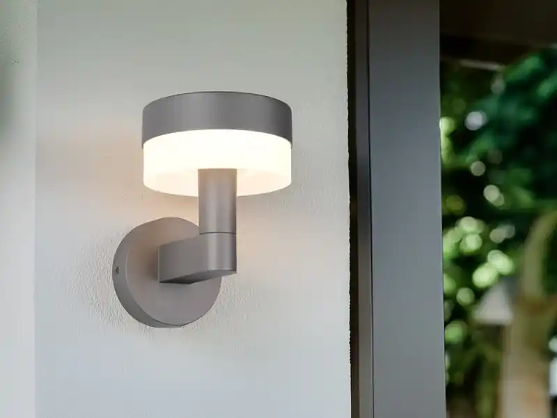 Zertifiziert Trio Leuchten LED Außenwandleuchte MACKENZIE aus Aluminium in Anthrazit, H: 22cm