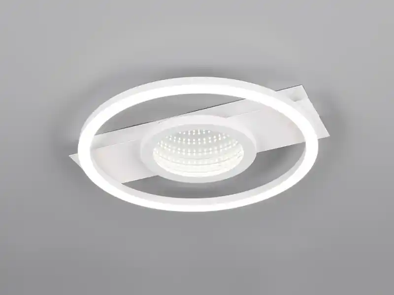 RL LIVE YOUR LIGHT Flache LED Deckenleuchte WHEELER Metall Weiß, Wandleuchte, Ø 33cm Top-Preis