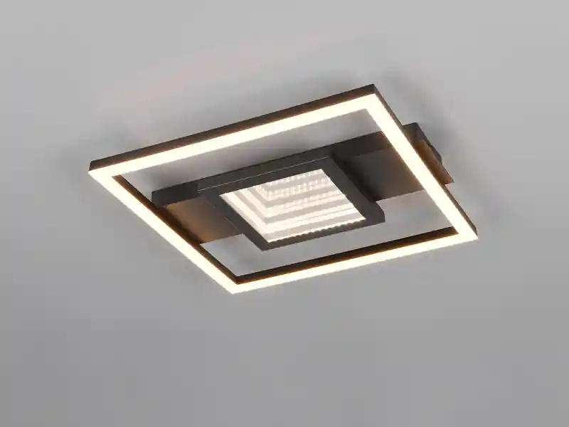 RL LIVE YOUR LIGHT Flache LED Deckenleuchte WHEELER Metall Schwarz Wandleuchte, Breite 35cm Nur Heute