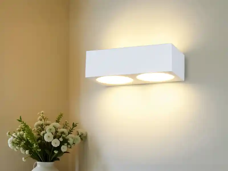 Trio Leuchten Wandleuchte MATTONE eckig aus Gips mit Up and Down Lichteffekt, Breite 23cm Preisreduziert