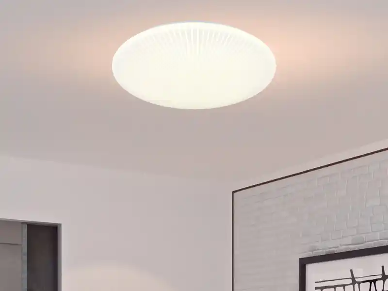 Knallerangebot RL LIVE YOUR LIGHT LED Deckenleuchte UMBRIA mit Strahlenmuster, rund Ø 40cm