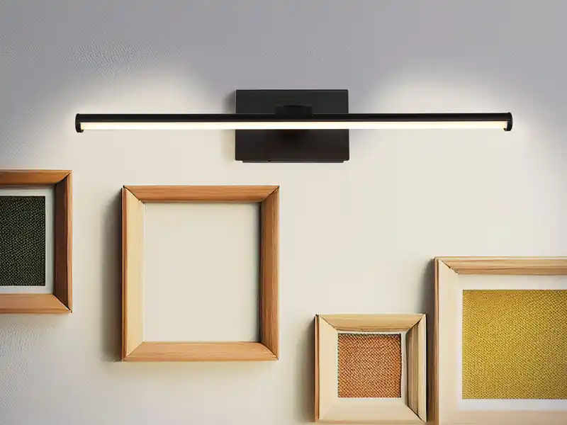 meineWunschleuchte Akku Bilderlampe Schwarz kabellos zum Kleben, Breite 40cm Kostenloser Versand