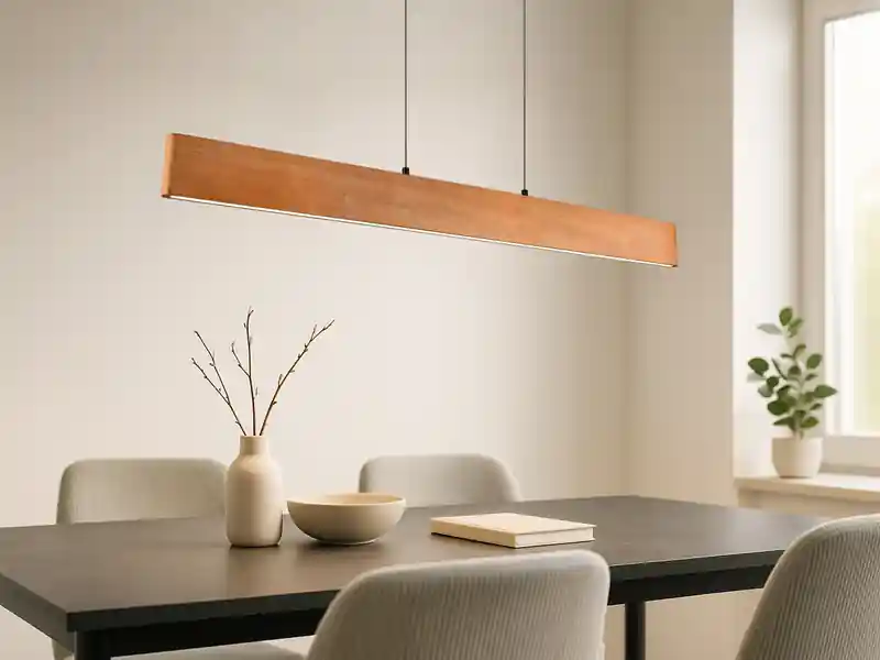 Trio Leuchten LED Pendelleuchte EDGEWOOD mit Holz, dimmbar & höhenverstellbar, Breite 115cm Must-Have