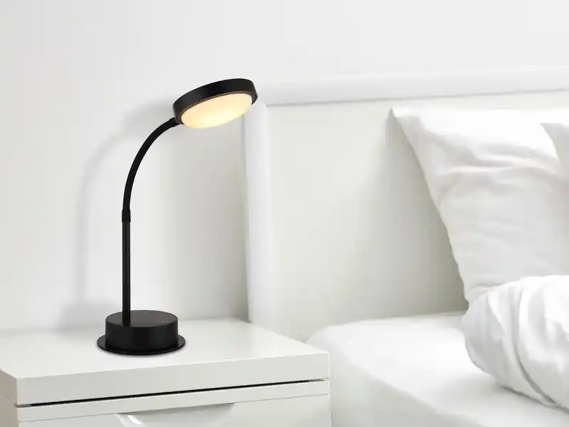 Globo Akku Schreibtischlampe PEGASI dimmbar, Schwarz mit Flexrohr, Höhe 38cm Online Kaufen