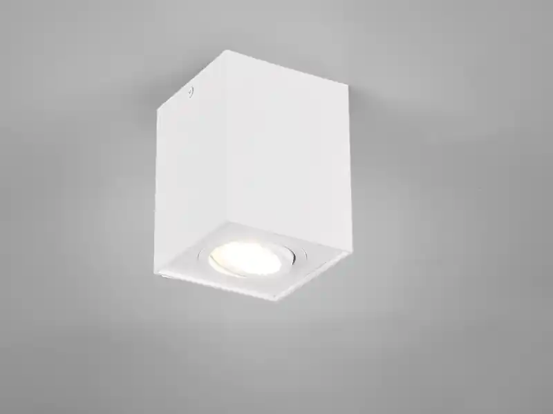 Bestpreis meineWunschleuchte LED Deckenstrahler eckig Weiß, Breite 9,6cm