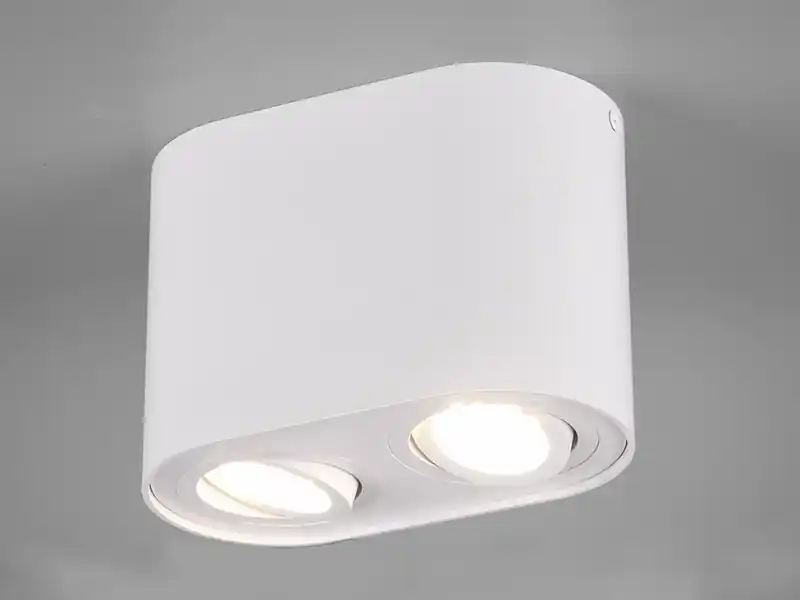 meineWunschleuchte LED Deckenstrahler Weiß 2-flammig Spots schwenkbar, Breite 17cm Angebot