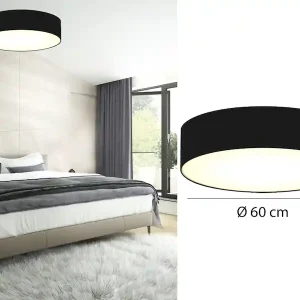 Must-Have Smartwares 							Deckenlampe CEILING DREAM, Stoff Schwarz / Abdeckung satiniert, Ø 60cm