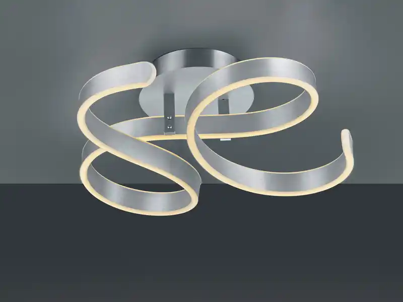 Trio Leuchten LED Deckenlampe FRANCIS Silber geschwungen, dimmbar, Breite 54cm Mega-Angebot