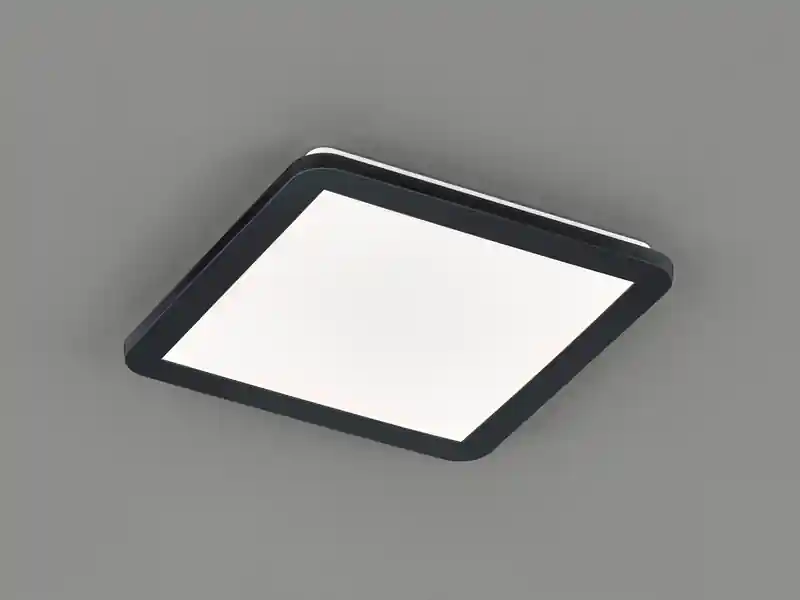 RL LIVE YOUR LIGHT Dimmbare LED Deckenleuchte CAMILLUS flache Badezimmerlampe 30x30cm Schwarz IP44 Neuheit
