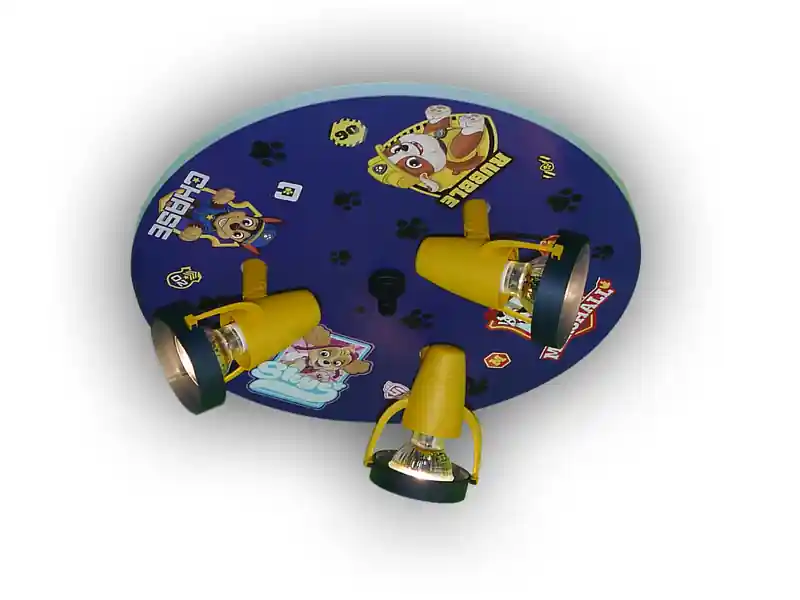 Niermann Kinderzimmer Deckenstrahler Ø35cm PAW PATROL, 3 flammig, schwenkbare Spots, Blau Saisonangebot