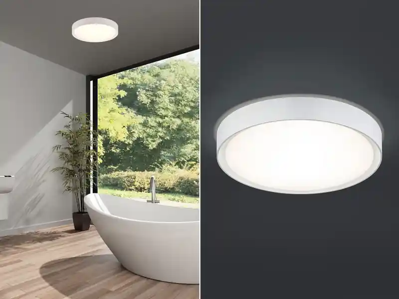 Top-Angebot Trio Leuchten LED Bad Deckenleuchte CLARIMO in Weiß IP44, Ø 33cm