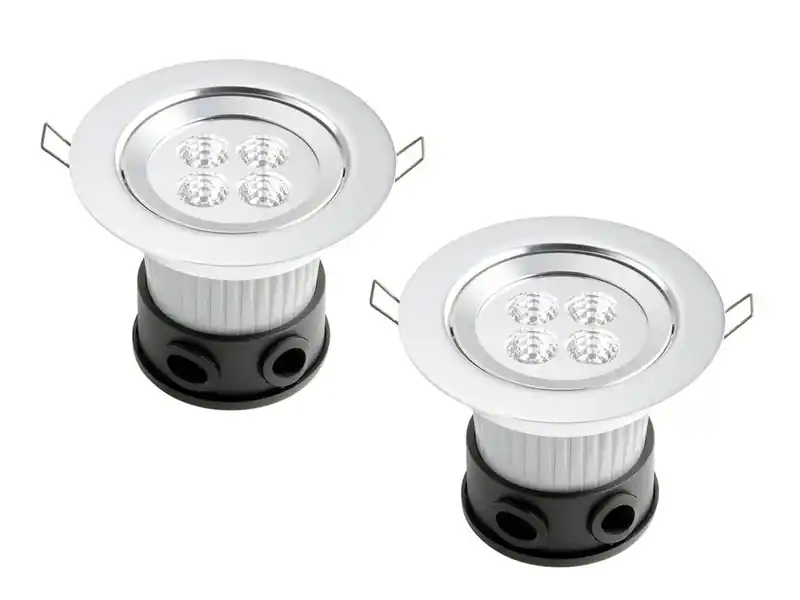 Nur Heute Konstsmide 2er Set LED Deckeneinbaustrahler für Bad und Außenbereich, Ø 12,5cm, schwenkbar