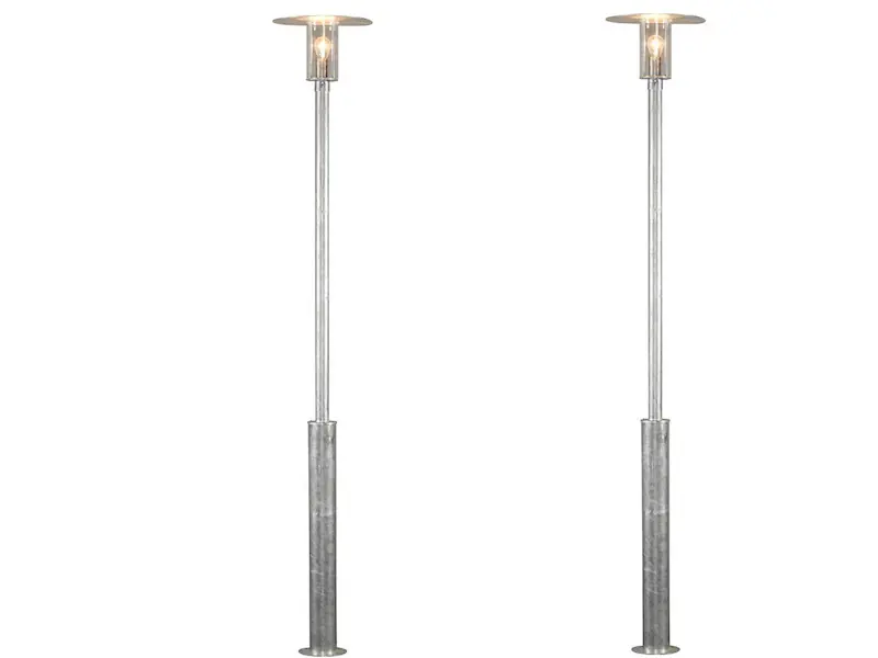 Begrenztes Angebot Konstsmide 2er Set Mastleuchte MODE, bruchsicher, Straßenbeleuchtung