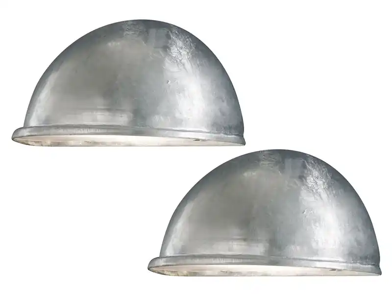 Bestseller Konstsmide 2er Set Außenleuchte Downlight TORINO galvanisiert, 28x13,5 cm, Hausbeleuchtung
