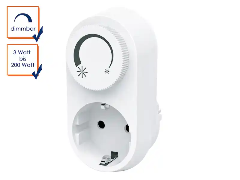 Direkt Vom Hersteller GAO Steckdosendimmer / Dimmer-Adapter mit Drehschalter, 3-200 Watt