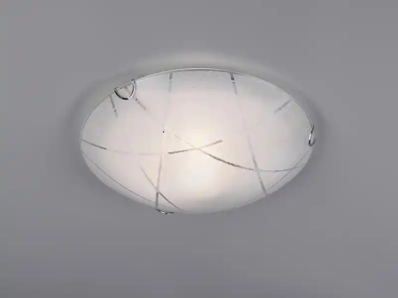 Bestpreis meineWunschleuchte LED Deckenschale Glas Lampenschirm mit Streifendekor Ø 40cm