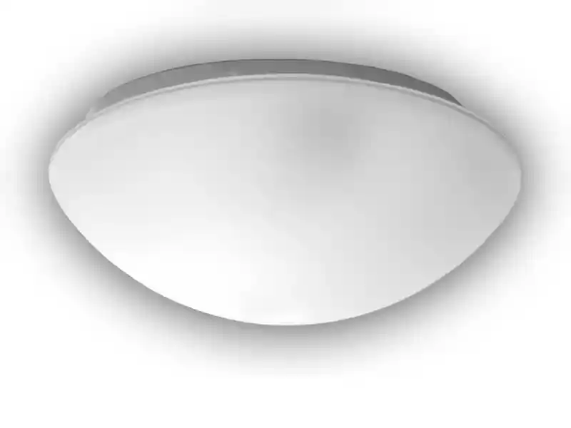 Sonderaktion Niermann Deckenleuchte / Deckenschale rund, Glas Weiß mit Klarrand, Ø 20cm