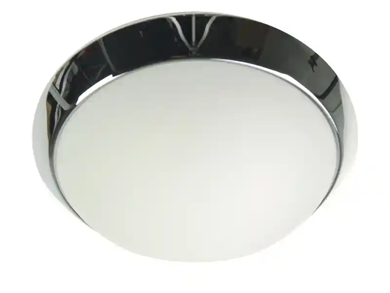 Neuheit Niermann Deckenleuchte / Deckenschale rund, Opalglas matt, Dekorring Chrom, Ø 50cm
