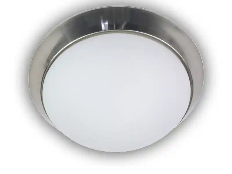 Niermann Deckenleuchte / Deckenschale, Opalglas matt, Dekorring Nickel matt, Ø 35cm Bestpreis