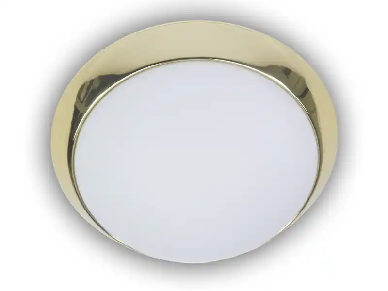 Top-Seller Niermann LED Deckenleuchte Deckenschale Opalglas matt, Dekorring Messing poliert, Ø 45cm