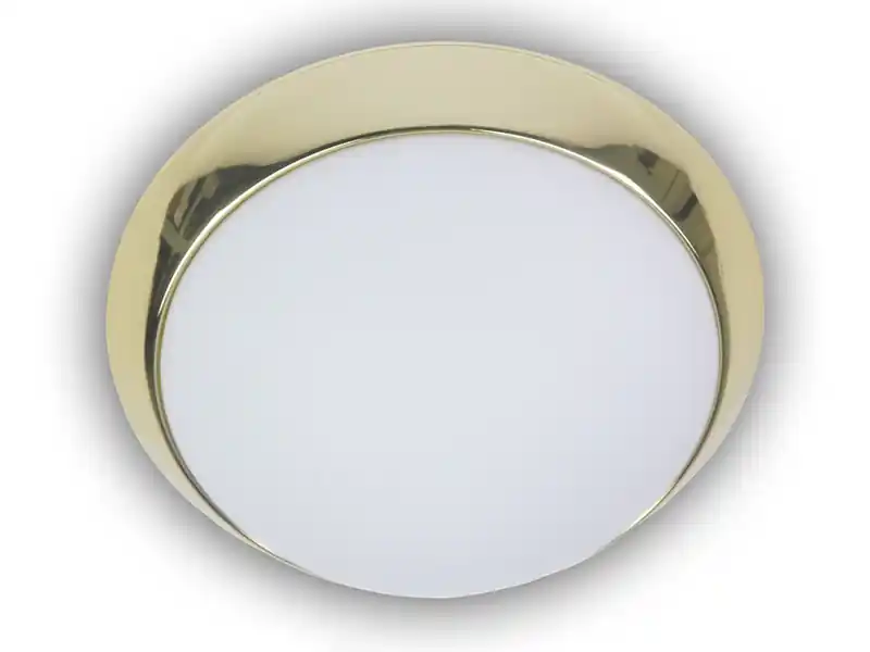 Günstig Niermann LED Deckenleuchte Deckenschale Opalglas matt, Dekorring Messing poliert, Ø 50cm
