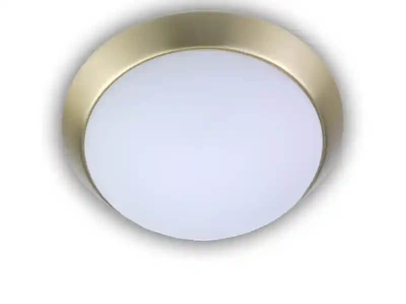 Niermann LED-Deckenleuchte rund, Opalglas matt, Dekorring Messing matt, Ø 25cm Nur Für Kurze Zeit