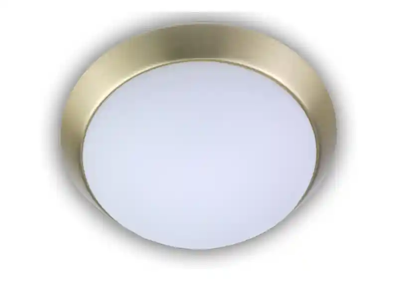Niermann LED-Deckenleuchte rund, Opalglas matt, Dekorring Messing matt, Ø 35cm Saisonangebot