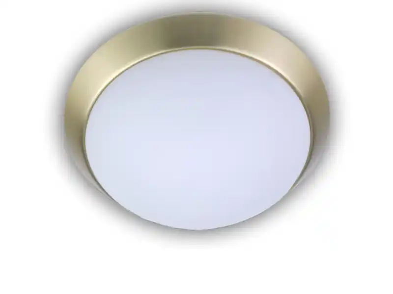 Niermann LED Deckenleuchte Deckenschale Opalglas matt Dekorring Messing matt, Ø 30cm Jetzt Kaufen