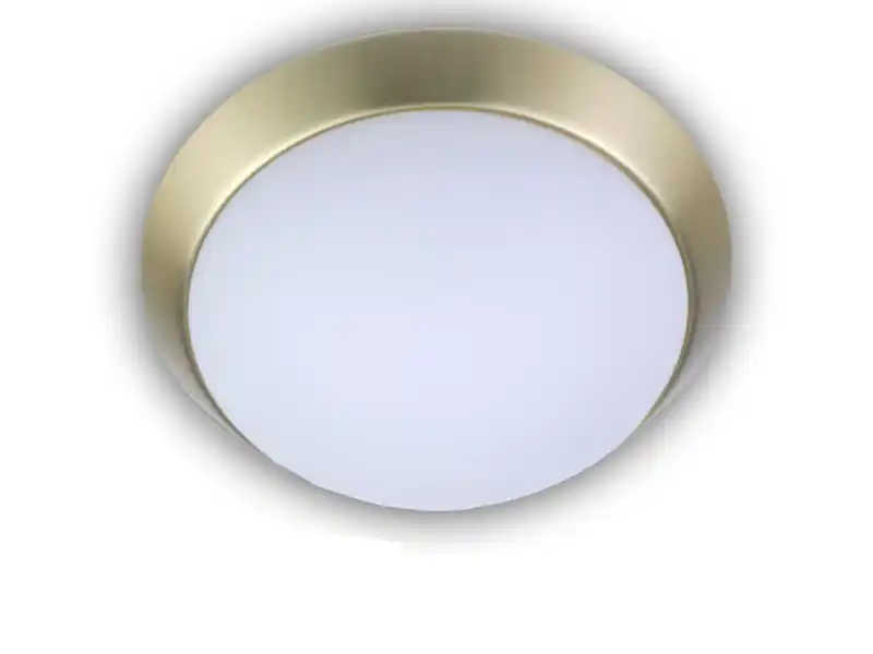 Niermann LED Deckenleuchte Deckenschale Opalglas matt Dekorring Messing matt, Ø 35cm Bestseller