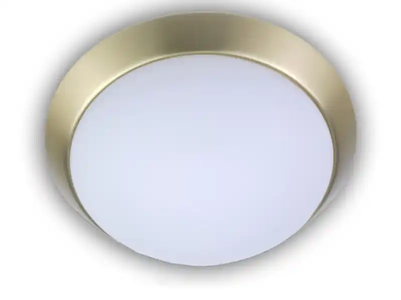 Niermann LED Deckenleuchte Deckenschale Opalglas matt Dekorring Messing matt, Ø 45cm Finale Aktion