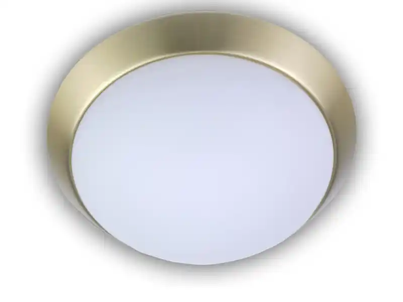 Niermann LED Deckenleuchte Deckenschale Opalglas matt Dekorring Messing matt, Ø 50cm Direktkauf