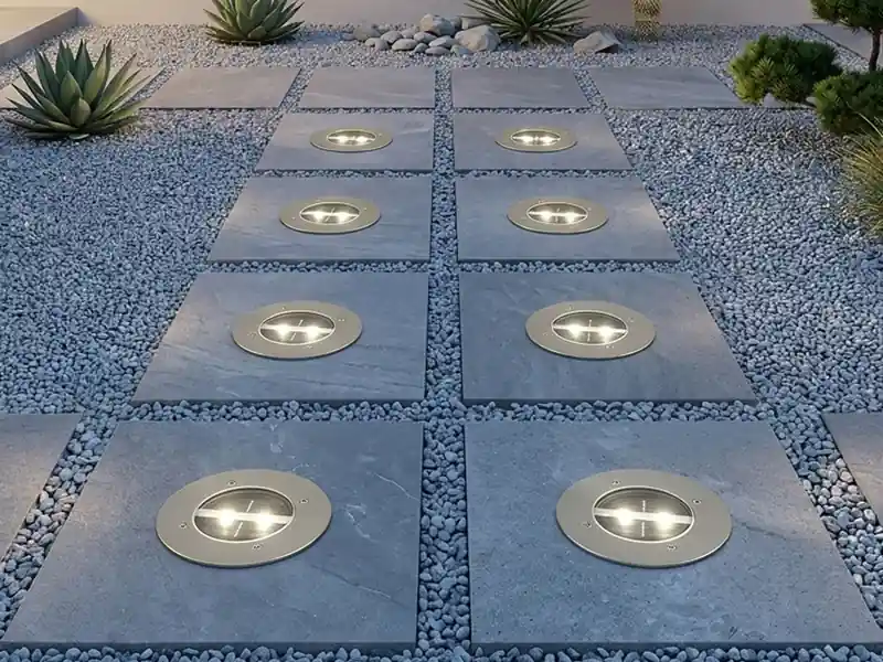 Letzte Chance Ranex Solar LED Bodeneinbaustrahler 8er SET für Außen, Edelstahl rund Ø14cm IP67