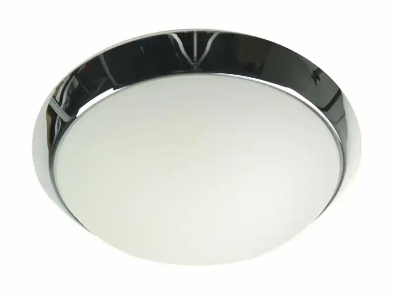 Niermann LED Deckenleuchte rund, Glas satiniert mit Klarrand, Dekorring Chrom, Ø 30cm Nur Für Kurze Zeit
