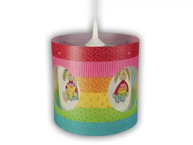 Schnäppchen Niermann Kinderzimmer Deckenleuchte Lampenschirm drehend Motiv Rabbit – tolle Lichteffeke