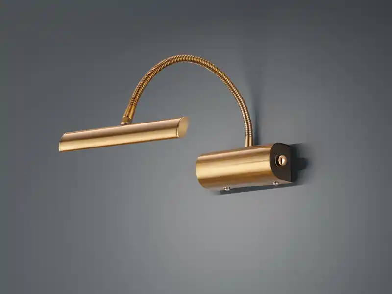 Trio Leuchten Flexible LED Wandleuchte / Bilderleuchte CURTIS Altmessing, Drehdimmer Kostenloser Versand