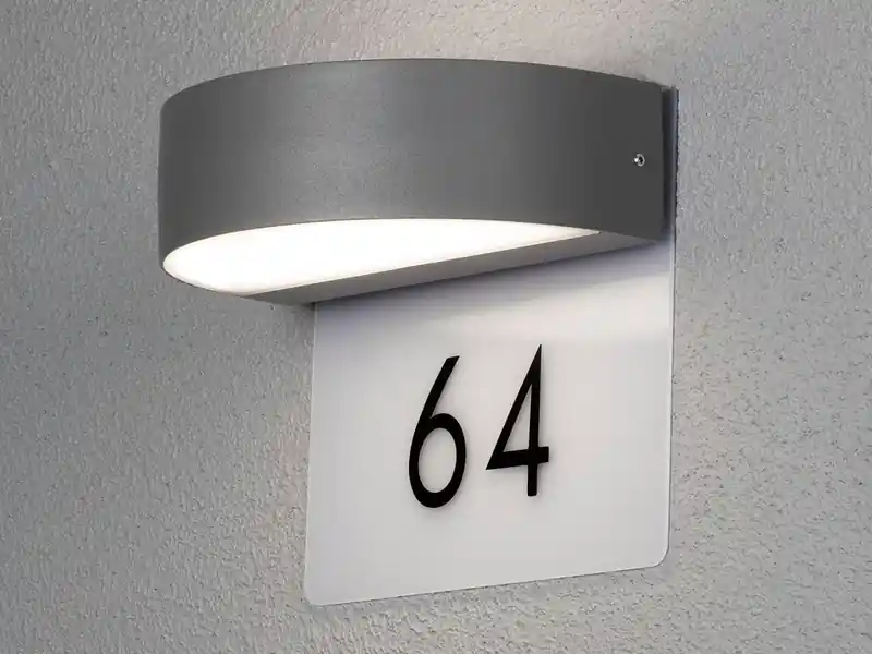 Nur Heute Konstsmide LED Hausnummernleuchte MONZA Außenwandleuchte up & down, Anthrazit