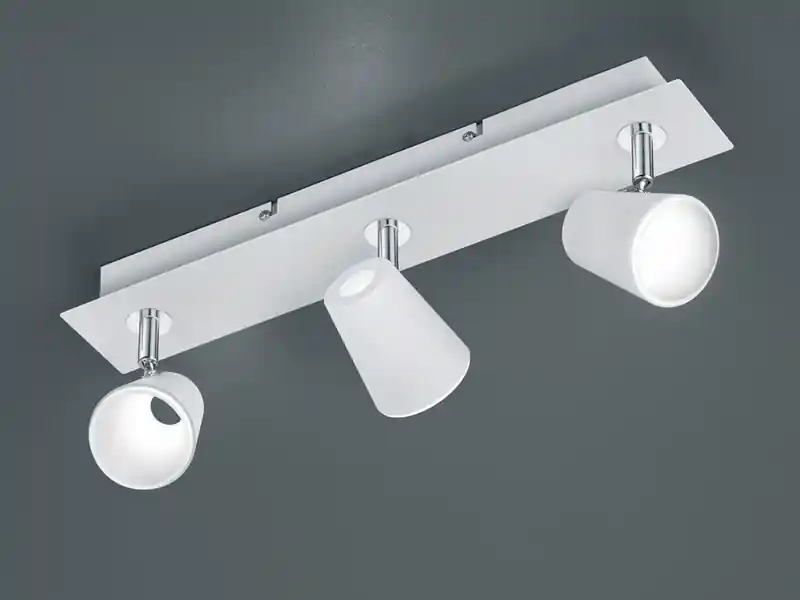 Neue Kollektion Trio Leuchten LED Deckenstrahler NARCOS 3-flammig Weiß, Breite 45cm